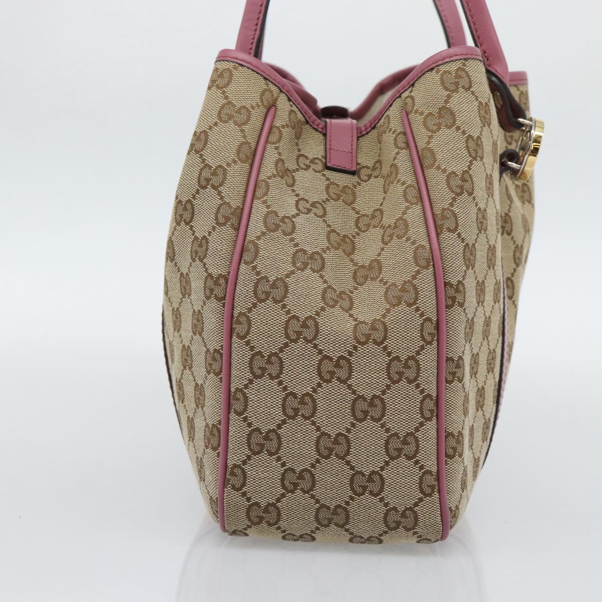 GUCCI GG Canvas GG Twins Tote Bag Beige Gold 232957 Auth 195227A