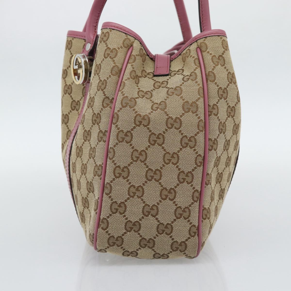 GUCCI GG Canvas GG Twins Tote Bag Beige Gold 232957 Auth 195227A