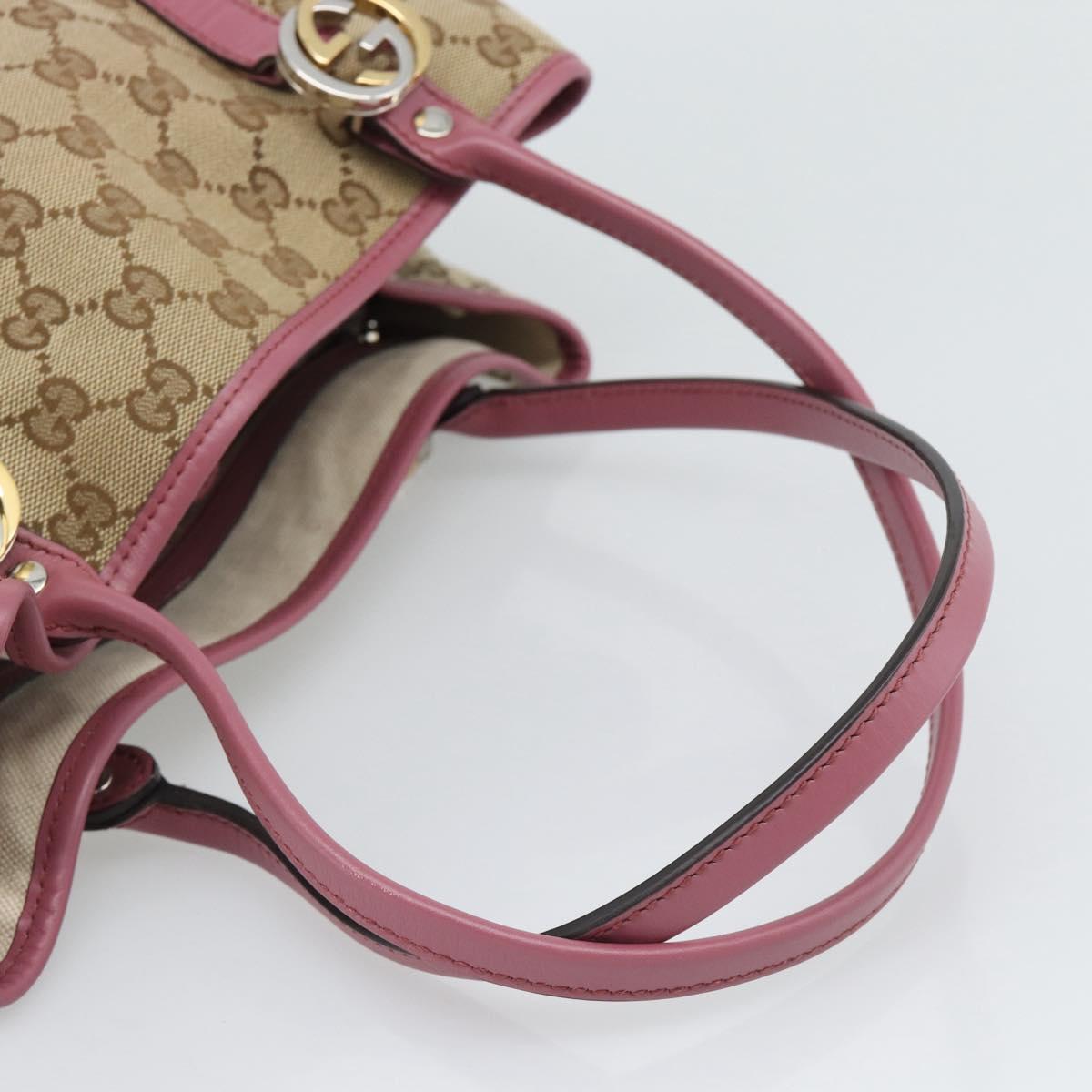 GUCCI GG Canvas GG Twins Tote Bag Beige Gold 232957 Auth 195227A
