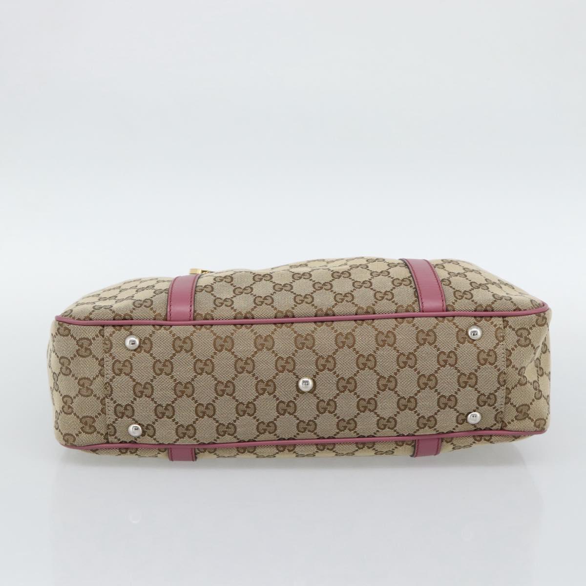GUCCI GG Canvas GG Twins Tote Bag Beige Gold 232957 Auth 195227A