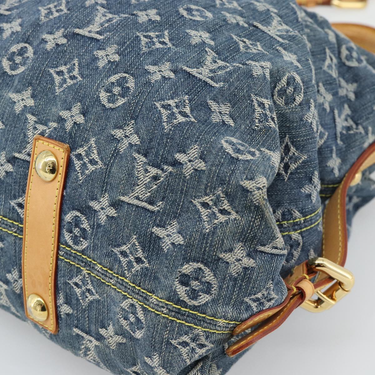 LOUIS VUITTON Monogram Denim Neo Cabby GM Hand Bag 2way Blue M95350 Auth 195232V