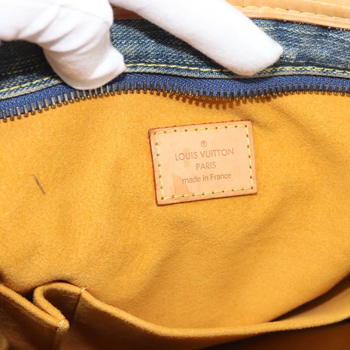 LOUIS VUITTON Monogram Denim Neo Cabby GM Hand Bag 2way Blue M95350 Auth 195232V