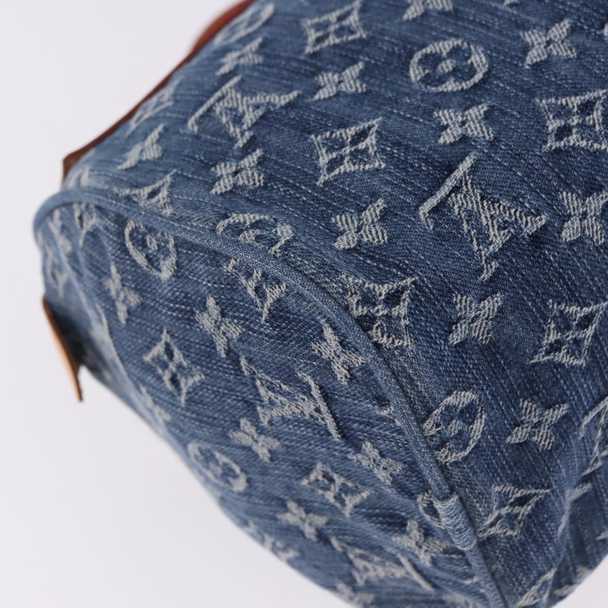 LOUIS VUITTON Monogram Denim Neo Speedy Hand Bag Blue M95019 LV Auth 195233SAV