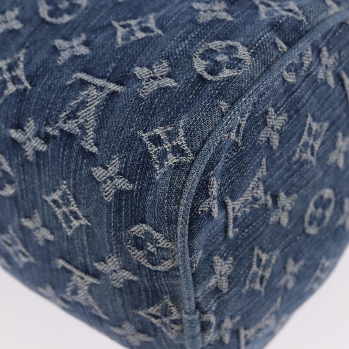 LOUIS VUITTON Monogram Denim Neo Speedy Hand Bag Blue M95019 LV Auth 195233SAV