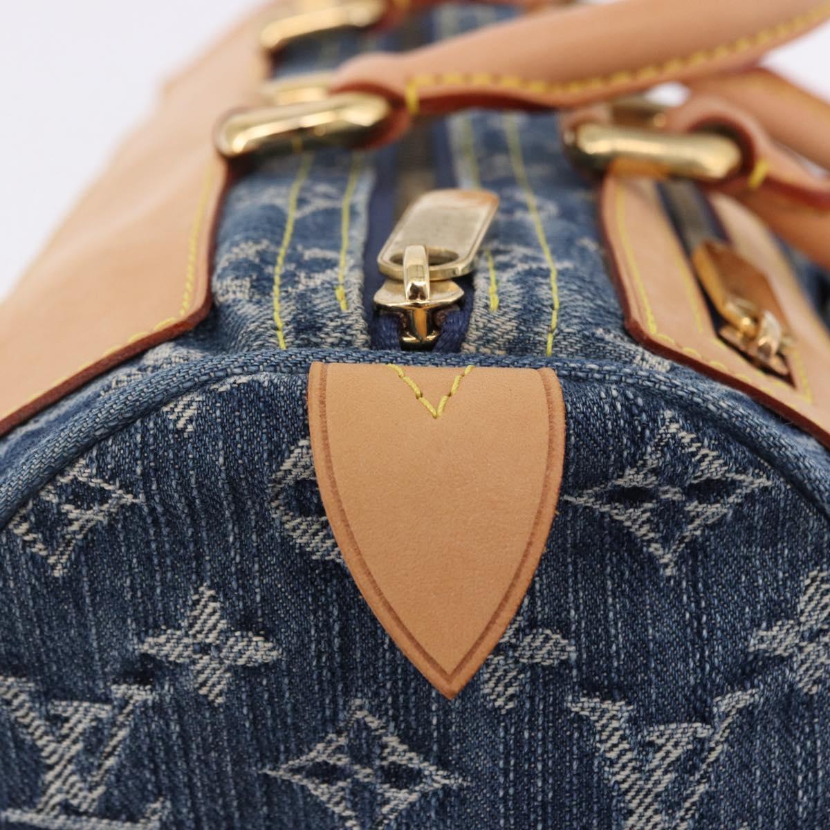 LOUIS VUITTON Monogram Denim Neo Speedy Hand Bag Blue M95019 LV Auth 195233SAV