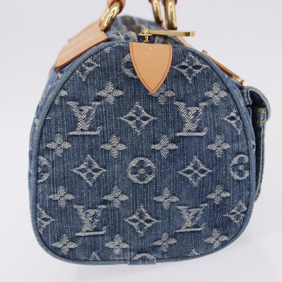 LOUIS VUITTON Monogram Denim Neo Speedy Hand Bag Blue M95019 LV Auth 195233SAV