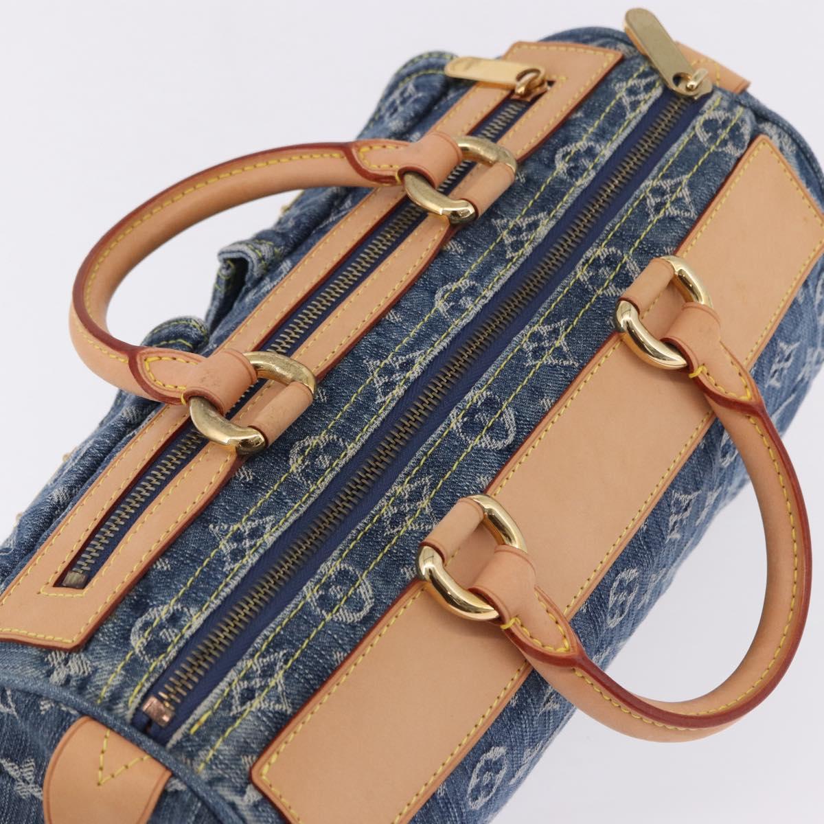 LOUIS VUITTON Monogram Denim Neo Speedy Hand Bag Blue M95019 LV Auth 195233SAV
