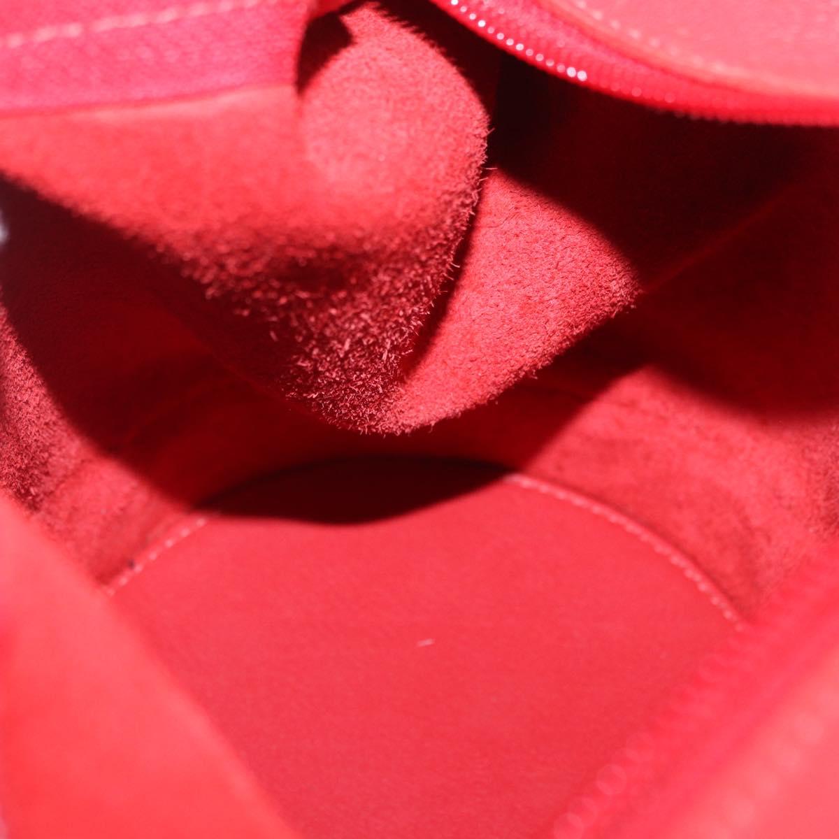 LOEWE Hand Bag Leather 2way Red Gold Auth 195246A