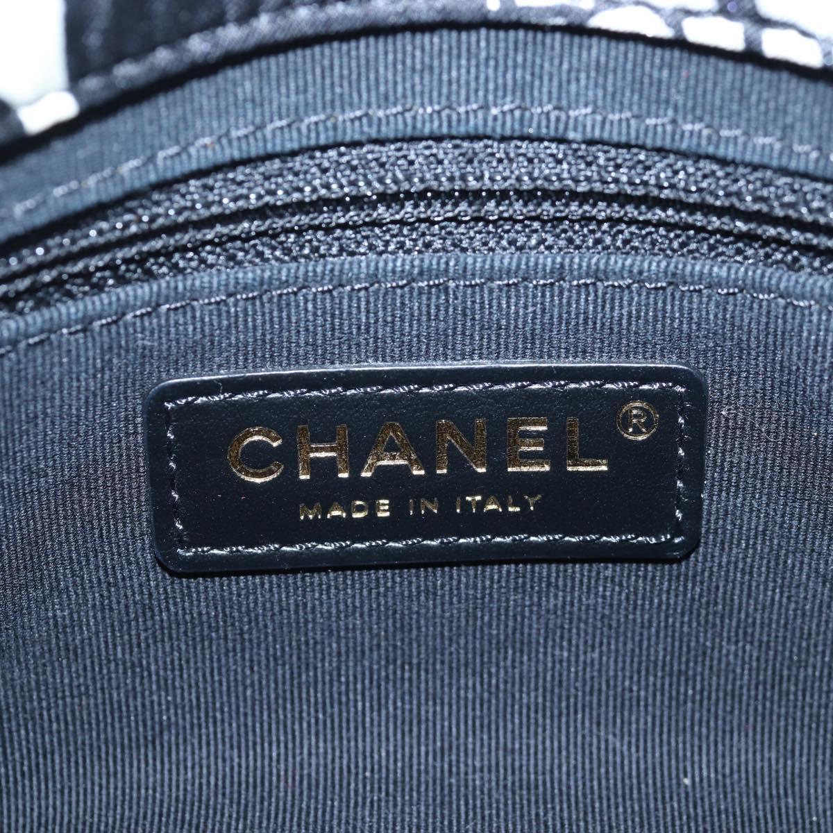 CHANEL Matelasse Chain Shoulder Bag Satin 2way White Gold CC Auth 195250M