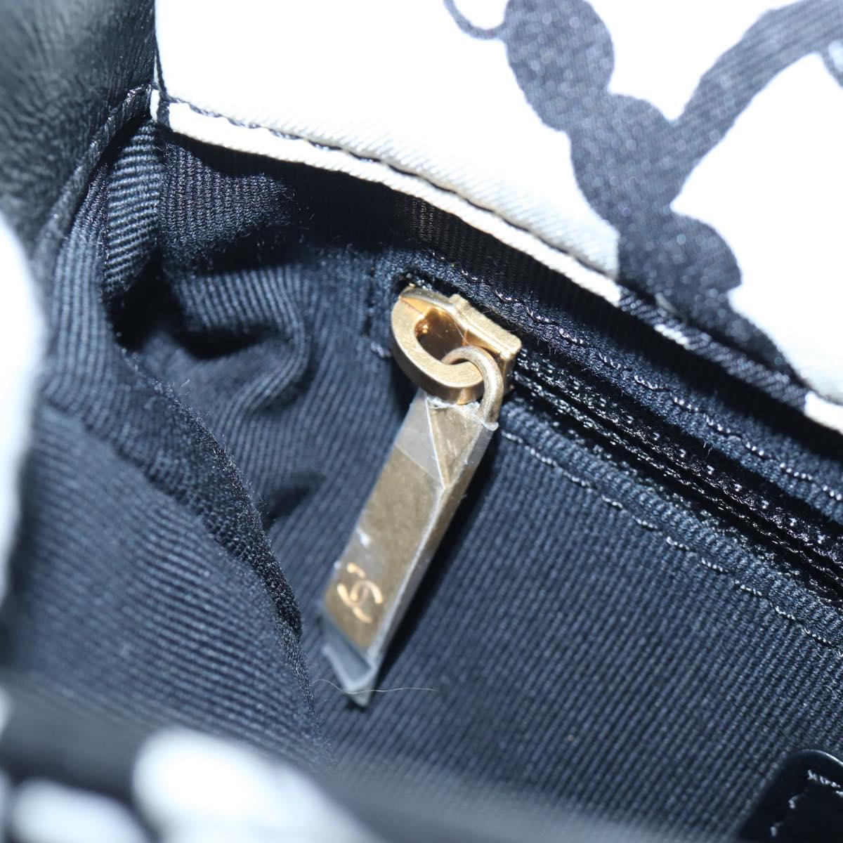 CHANEL Matelasse Chain Shoulder Bag Satin 2way White Gold CC Auth 195250M