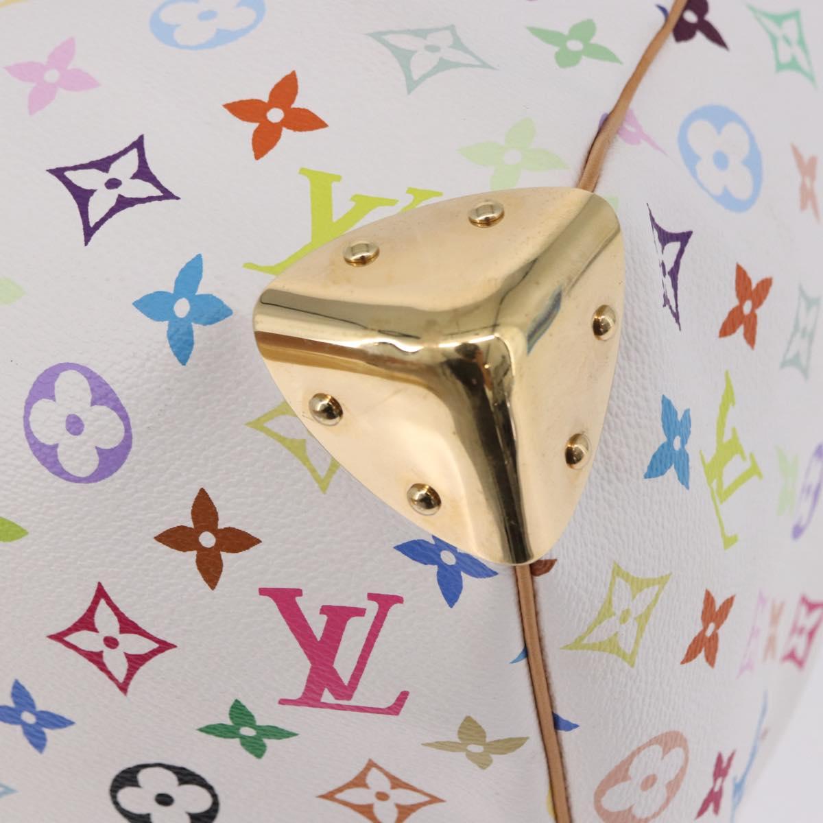 LOUIS VUITTON Monogram Multicolor Keepall 45 Bag White M92641 LV Auth 195255SM