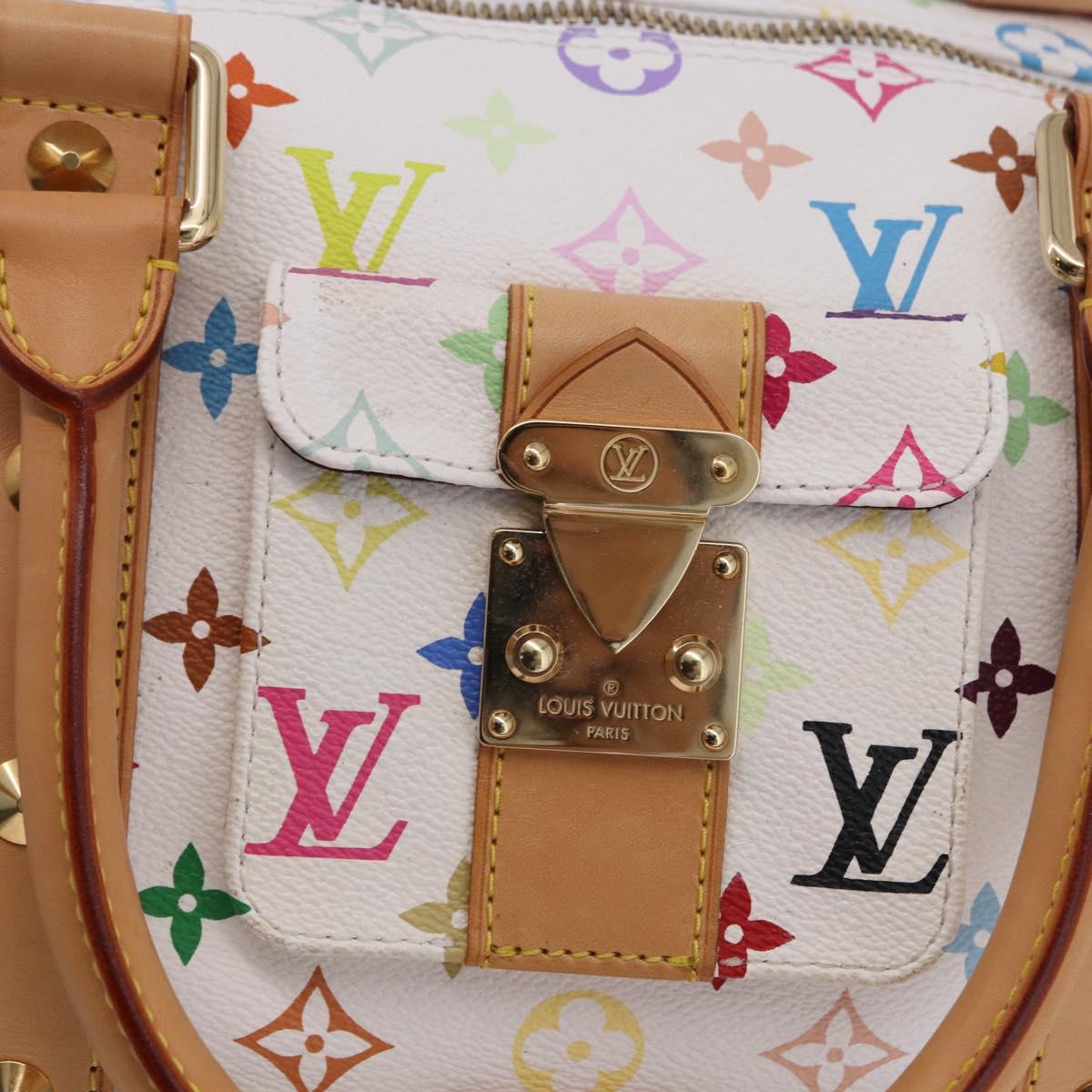 LOUIS VUITTON Monogram Multicolor Keepall 45 Bag White M92641 LV Auth 195255SM