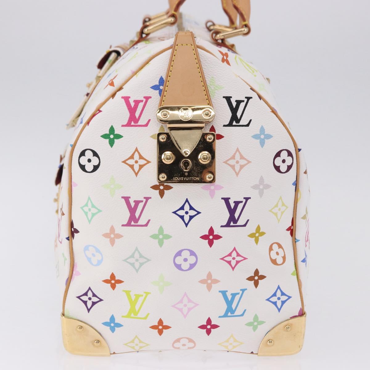LOUIS VUITTON Monogram Multicolor Keepall 45 Bag White M92641 LV Auth 195255SM