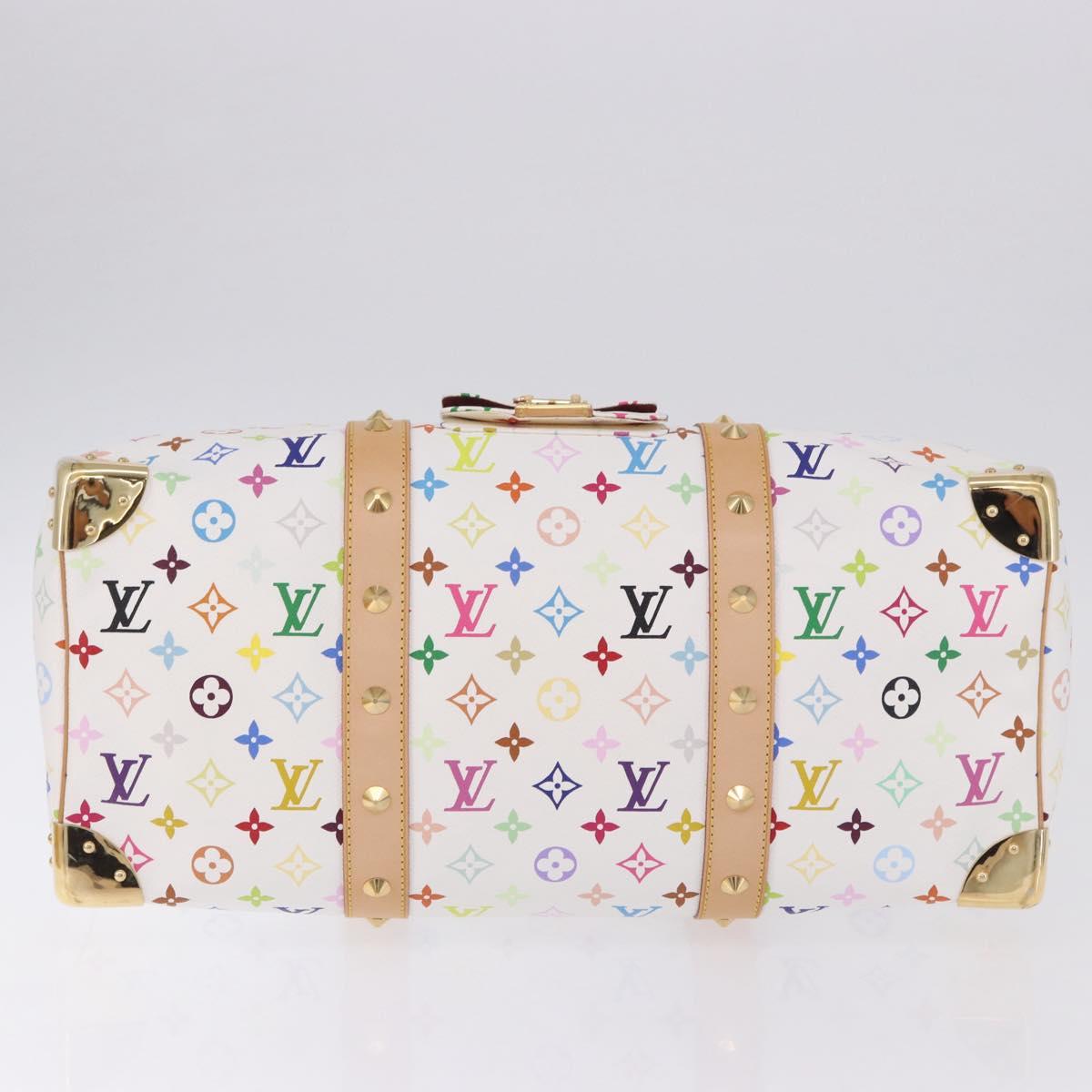 LOUIS VUITTON Monogram Multicolor Keepall 45 Bag White M92641 LV Auth 195255SM