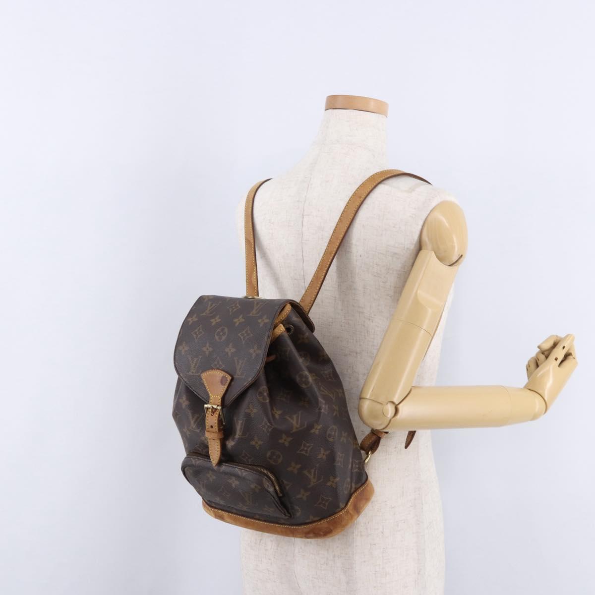 LOUIS VUITTON Monogram Montsouris MM Backpack M51136 LV Auth 195265