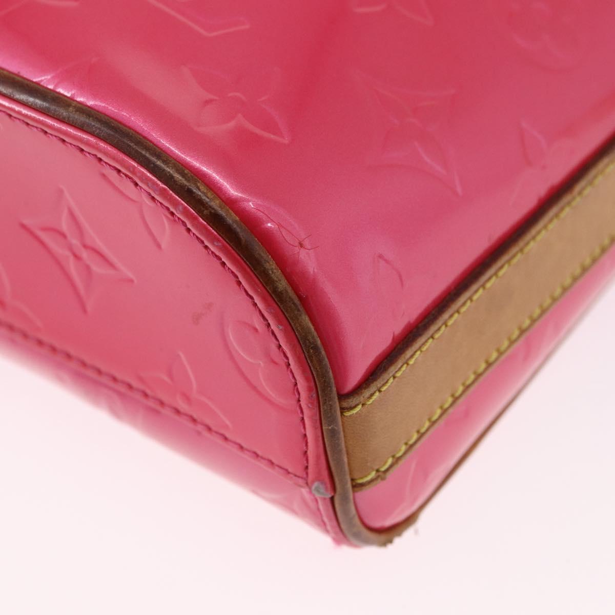 LOUIS VUITTON Monogram Vernis Sullivan Vertical Fuchsia Pink M91259 Auth 195267