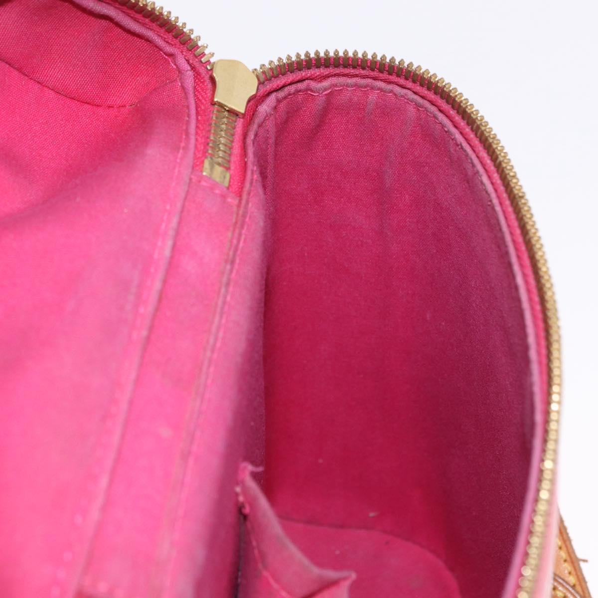 LOUIS VUITTON Monogram Vernis Sullivan Vertical Fuchsia Pink M91259 Auth 195267