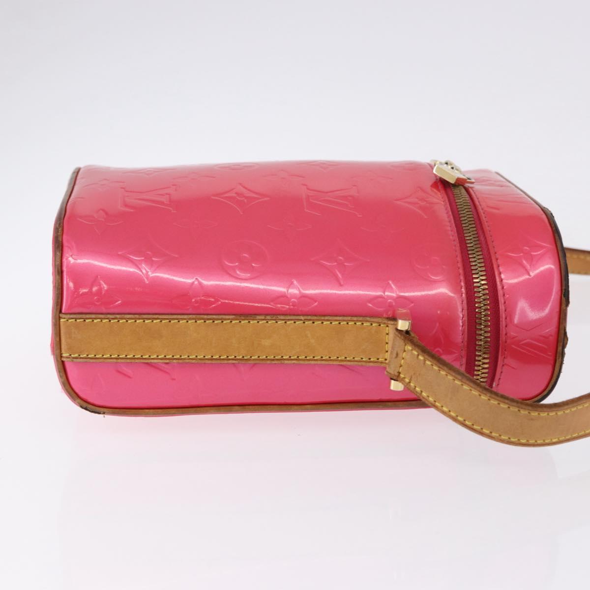 LOUIS VUITTON Monogram Vernis Sullivan Vertical Fuchsia Pink M91259 Auth 195267