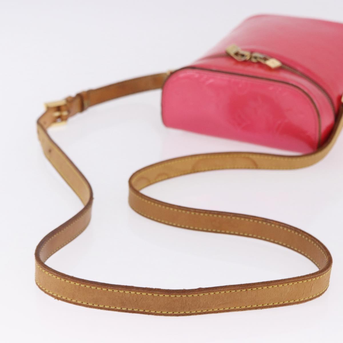 LOUIS VUITTON Monogram Vernis Sullivan Vertical Fuchsia Pink M91259 Auth 195267