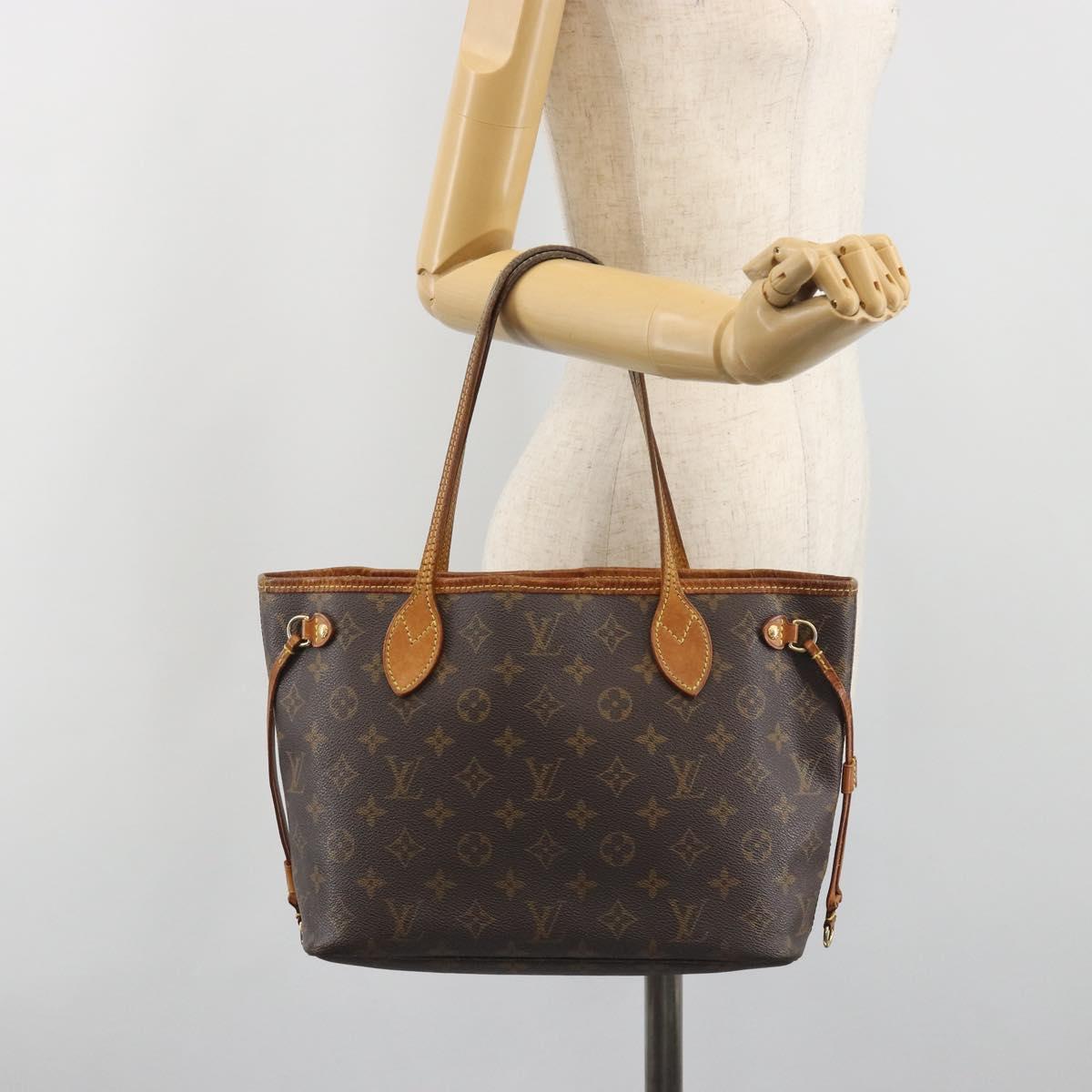 LOUIS VUITTON Monogram Neverfull PM Tote Bag M40155 LV Auth 195271