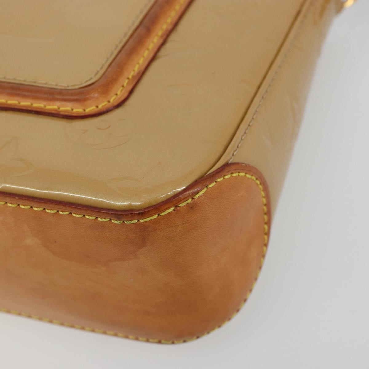 LOUIS VUITTON Monogram Vernis Mallory Square Pouch Noisette M91197 Auth 195272A