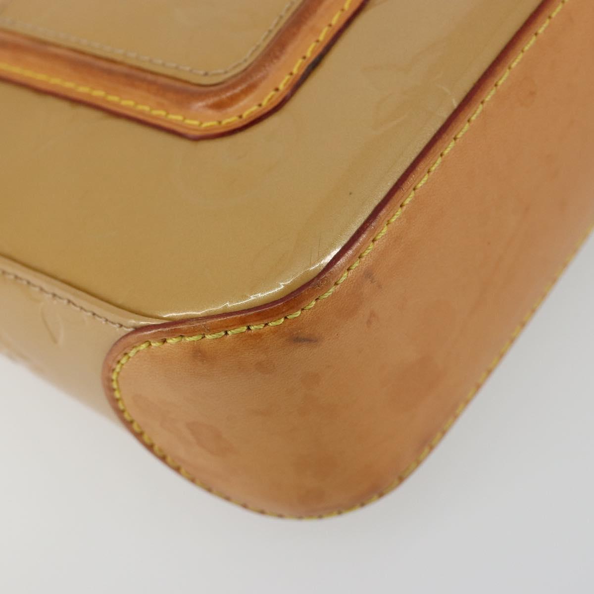 LOUIS VUITTON Monogram Vernis Mallory Square Pouch Noisette M91197 Auth 195272A