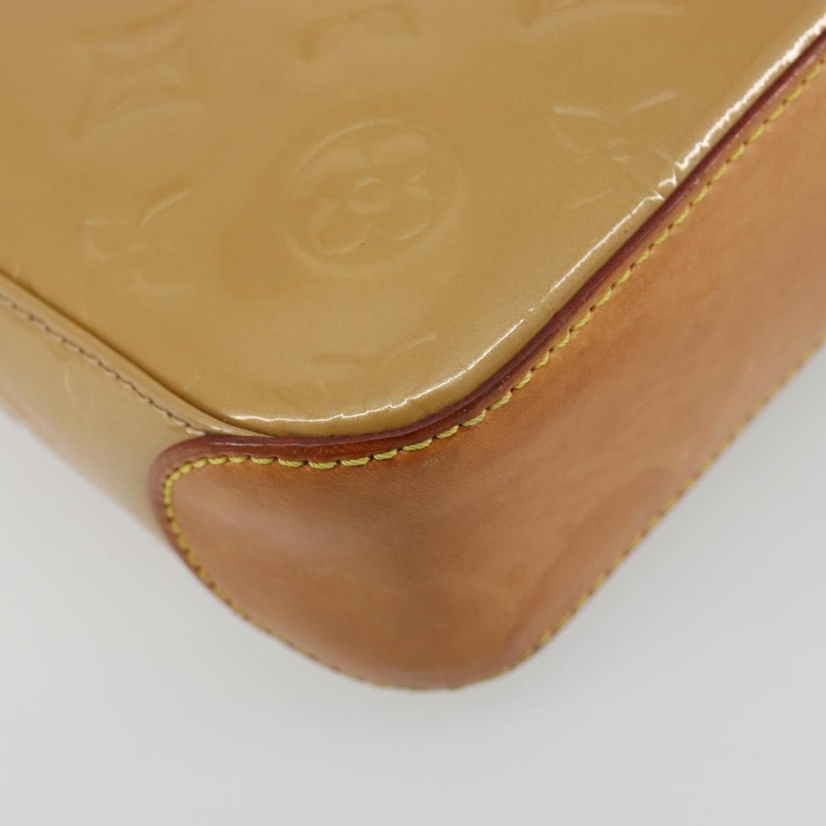 LOUIS VUITTON Monogram Vernis Mallory Square Pouch Noisette M91197 Auth 195272A
