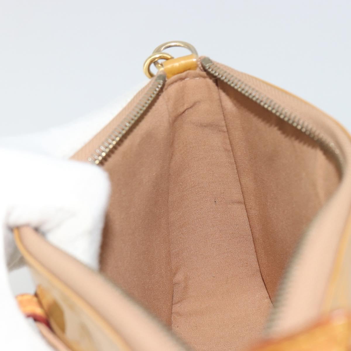 LOUIS VUITTON Monogram Vernis Mallory Square Pouch Noisette M91197 Auth 195272A