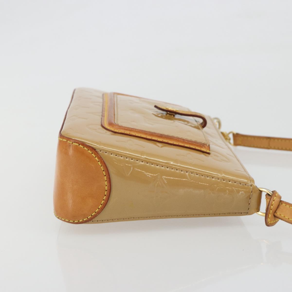 LOUIS VUITTON Monogram Vernis Mallory Square Pouch Noisette M91197 Auth 195272A