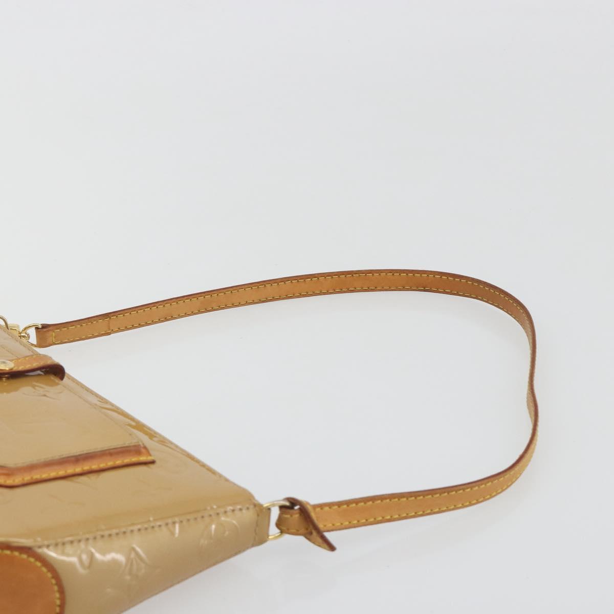 LOUIS VUITTON Monogram Vernis Mallory Square Pouch Noisette M91197 Auth 195272A