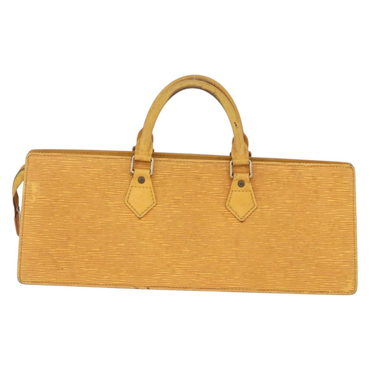 LOUIS VUITTON Epi Sac Triangle Hand Bag Yellow M52099 LV Auth 195279