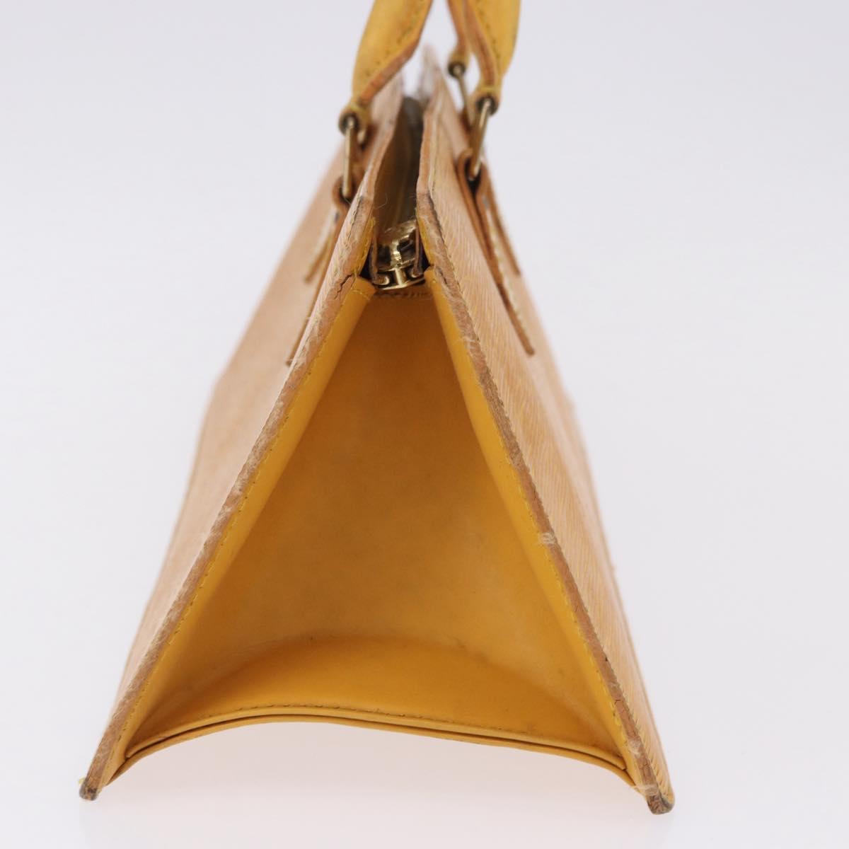 LOUIS VUITTON Epi Sac Triangle Hand Bag Yellow M52099 LV Auth 195279