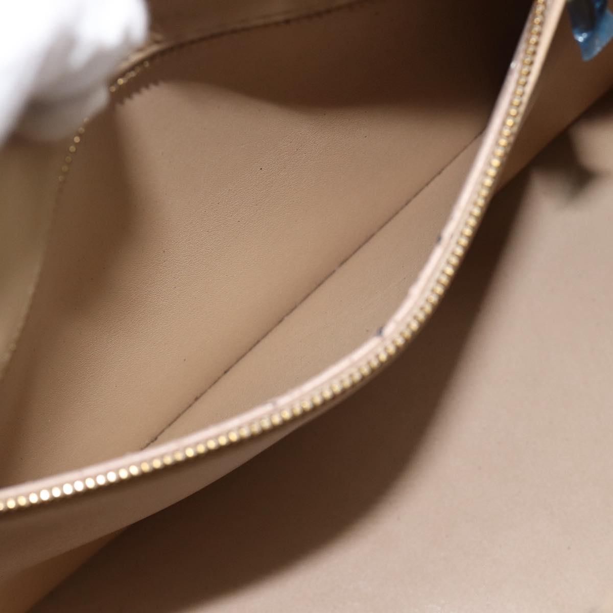 LOUIS VUITTON Monogram Vernis Houston Hand Bag Beige M91004 LV Auth 195288