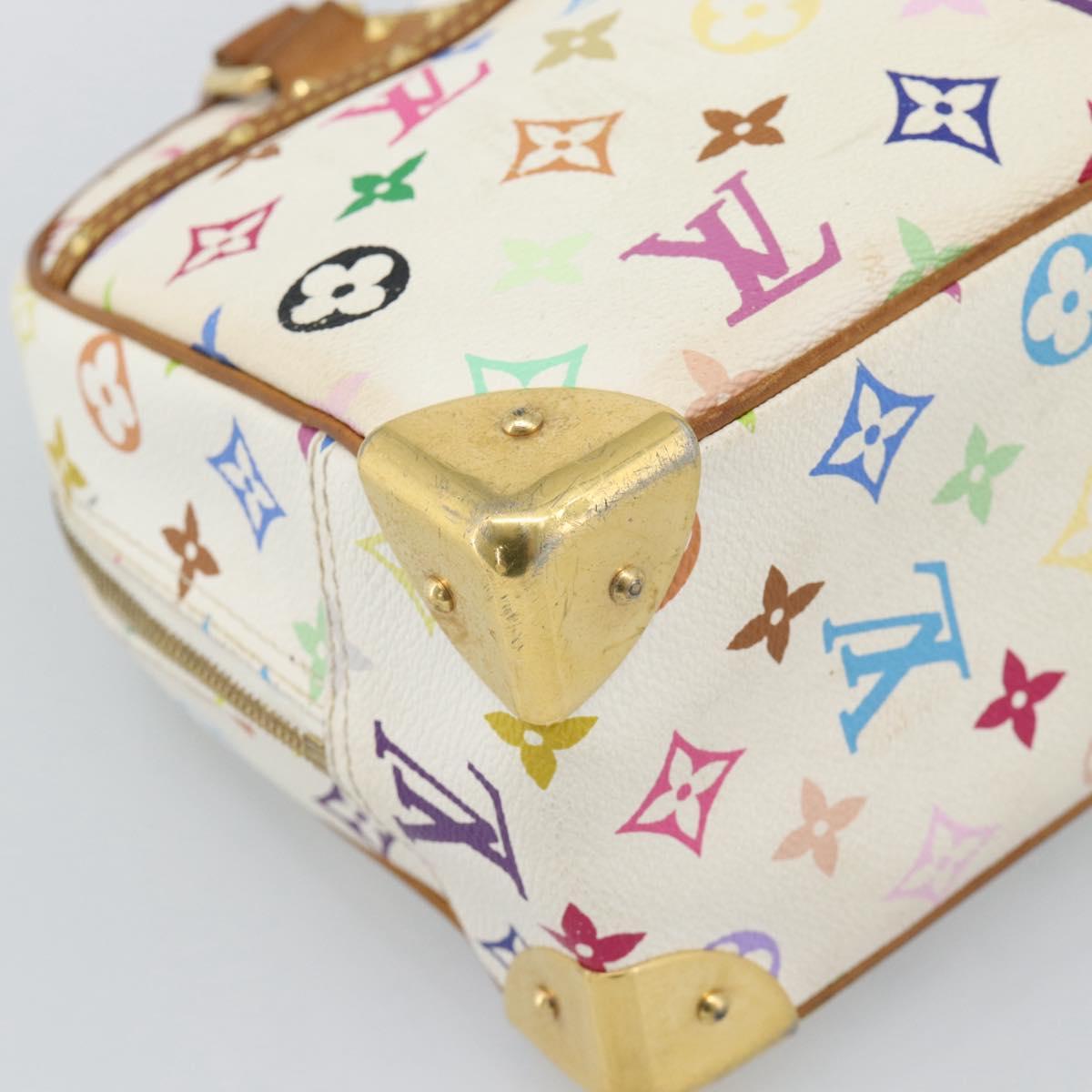 LOUIS VUITTON Monogram Multicolor Trouville Hand Bag White M92663 LV Auth 195291