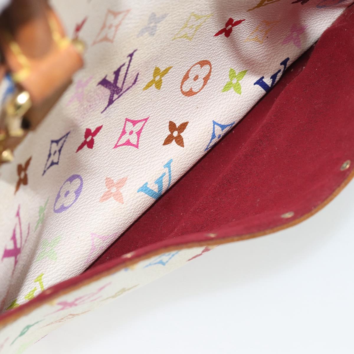 LOUIS VUITTON Monogram Multicolor Trouville Hand Bag White M92663 LV Auth 195291