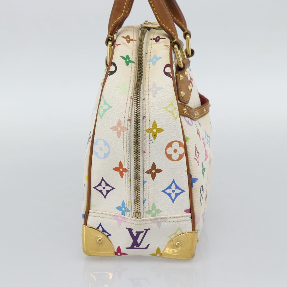 LOUIS VUITTON Monogram Multicolor Trouville Hand Bag White M92663 LV Auth 195291