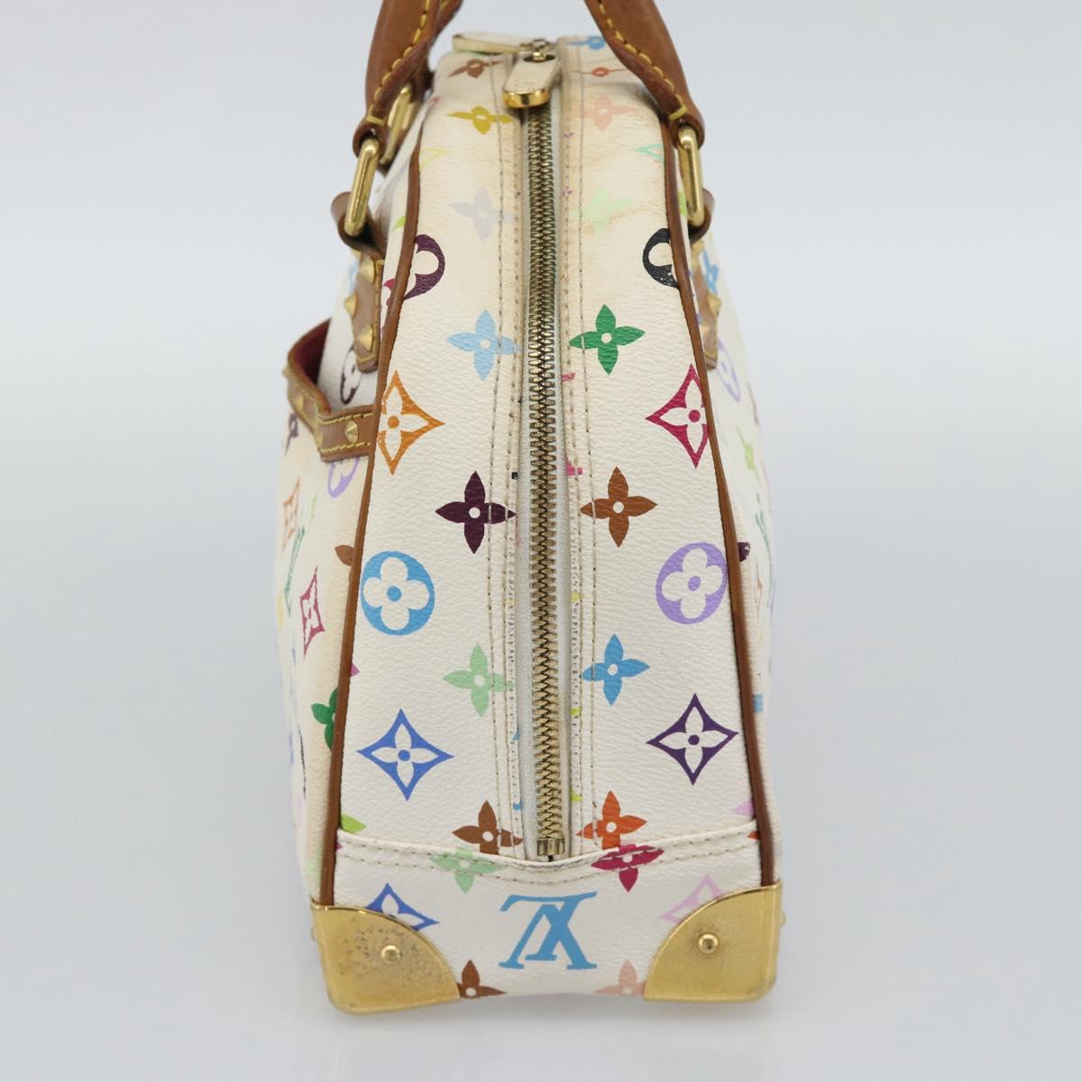 LOUIS VUITTON Monogram Multicolor Trouville Hand Bag White M92663 LV Auth 195291
