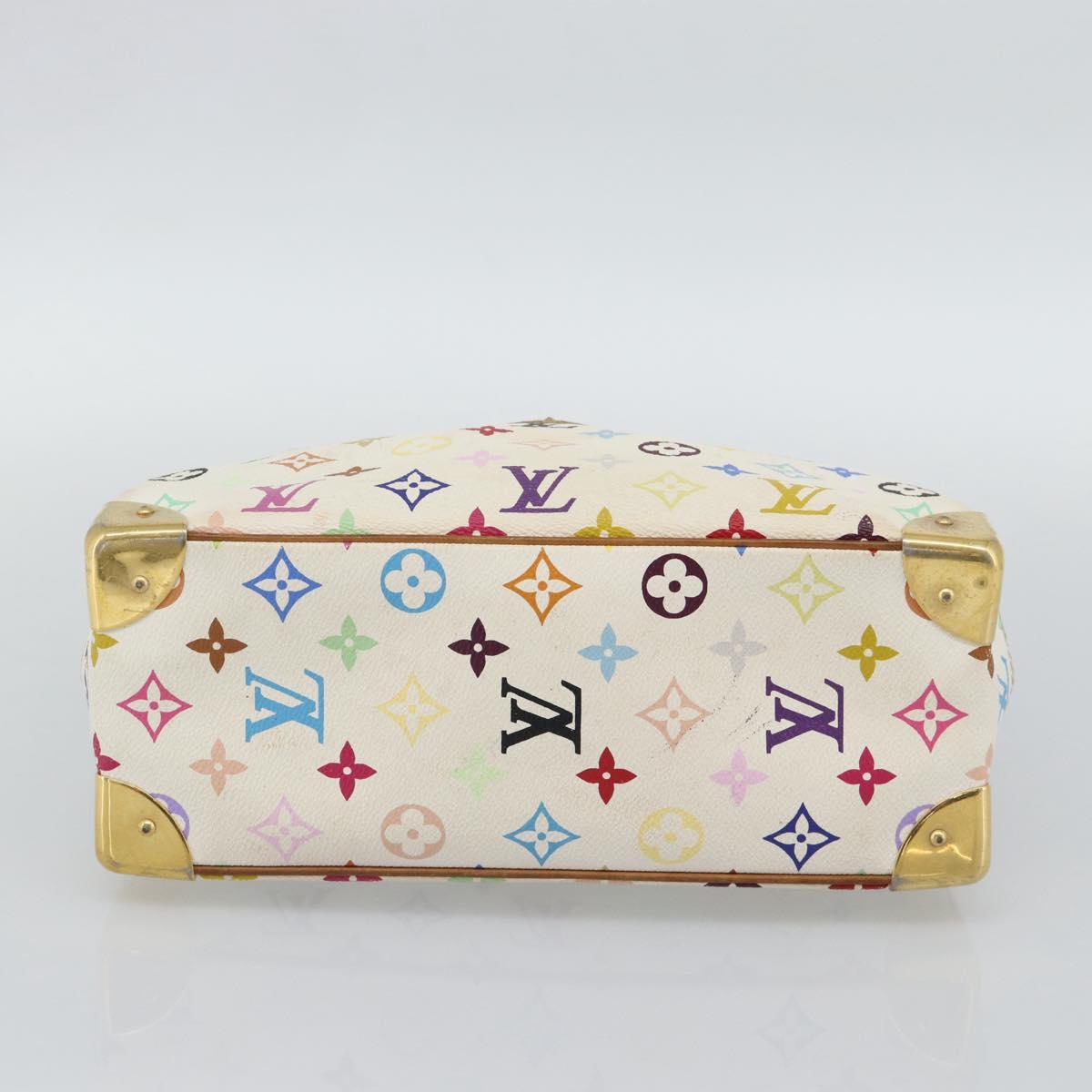 LOUIS VUITTON Monogram Multicolor Trouville Hand Bag White M92663 LV Auth 195291