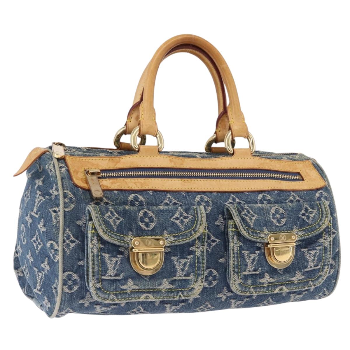 LOUIS VUITTON Monogram Denim Neo Speedy Hand Bag Blue M95019 LV Auth 195293A
