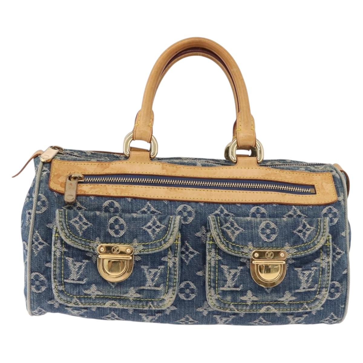 LOUIS VUITTON Monogram Denim Neo Speedy Hand Bag Blue M95019 LV Auth 195293A