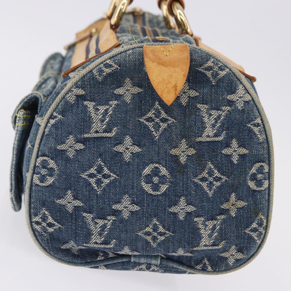 LOUIS VUITTON Monogram Denim Neo Speedy Hand Bag Blue M95019 LV Auth 195293A