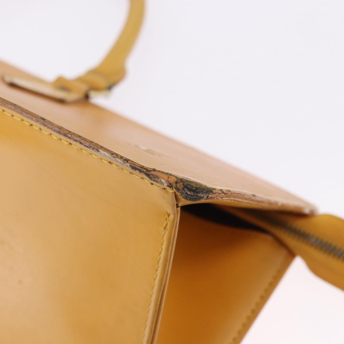 LOUIS VUITTON Epi Sac Triangle Hand Bag Yellow M52099 LV Auth 195299