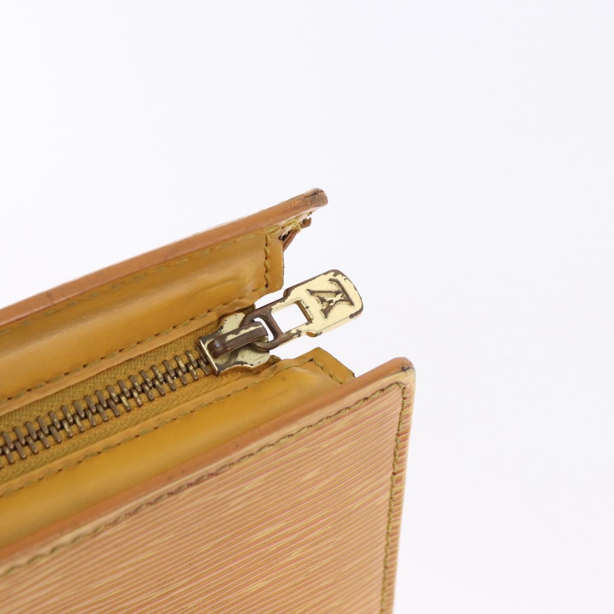 LOUIS VUITTON Epi Sac Triangle Hand Bag Yellow M52099 LV Auth 195299