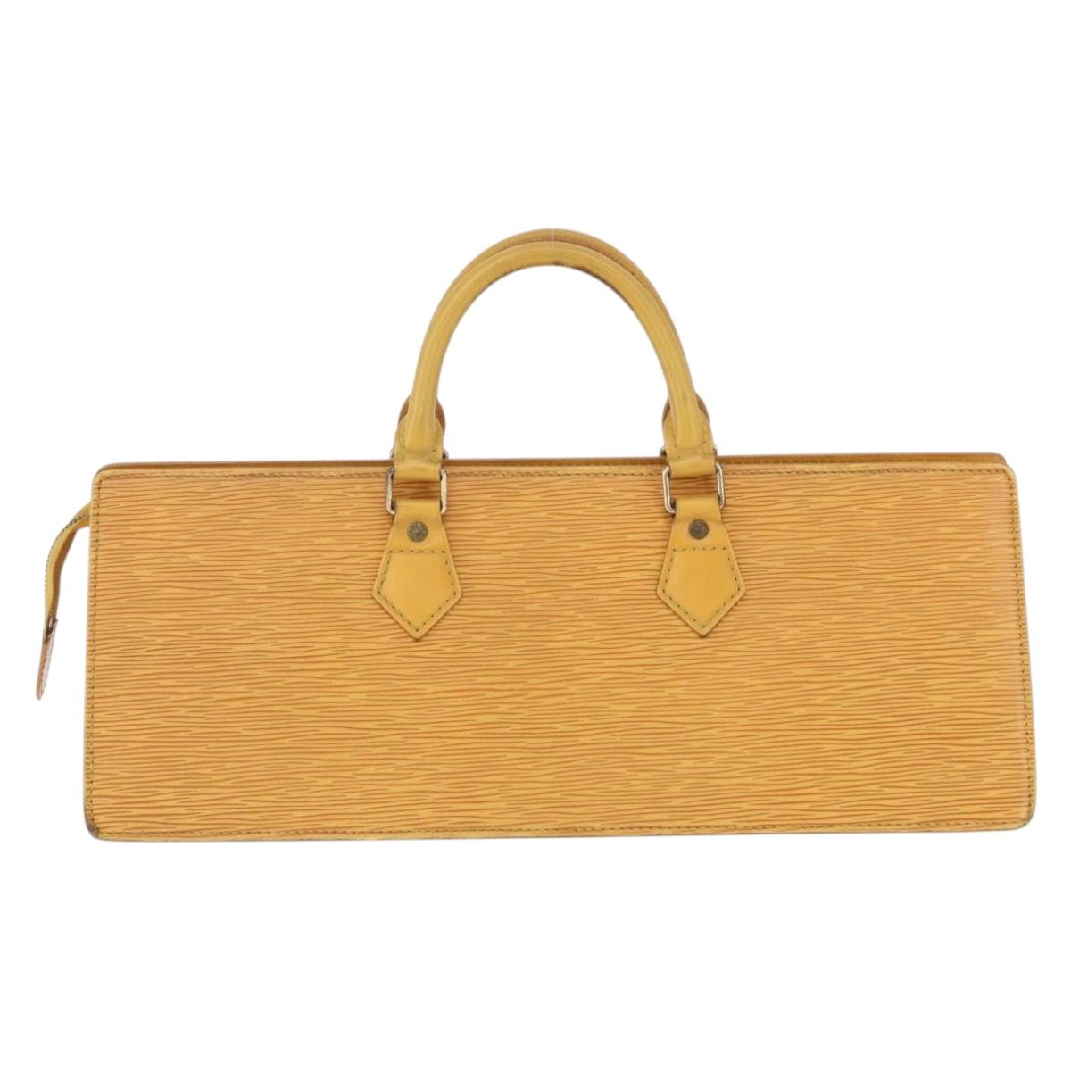 LOUIS VUITTON Epi Sac Triangle Hand Bag Yellow M52099 LV Auth 195299