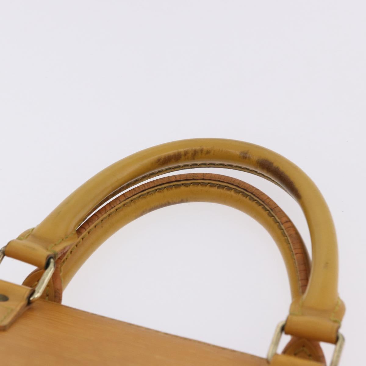 LOUIS VUITTON Epi Sac Triangle Hand Bag Yellow M52099 LV Auth 195299