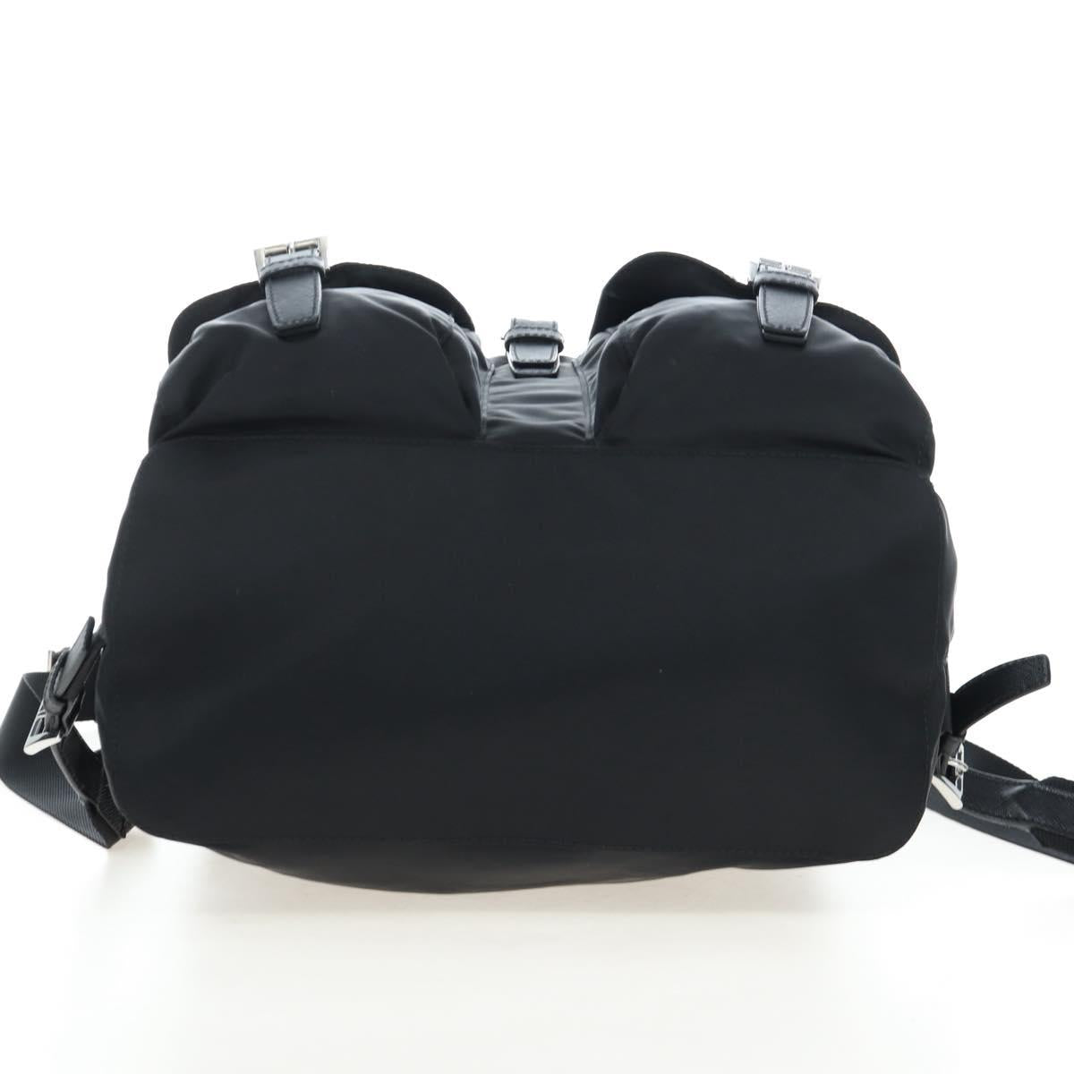 PRADA robot Backpack Nylon Black Silver Auth 195301V