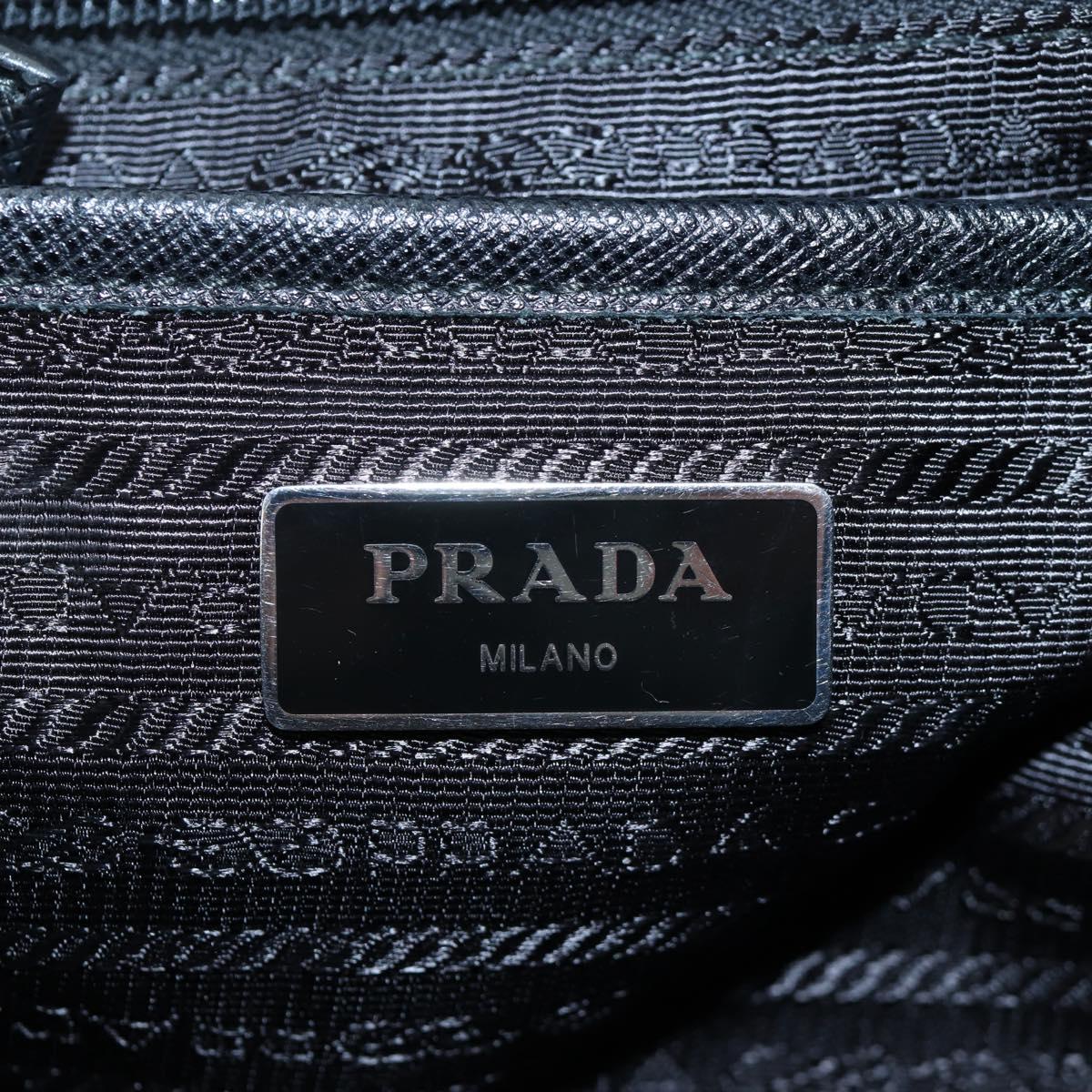 PRADA robot Backpack Nylon Black Silver Auth 195301V