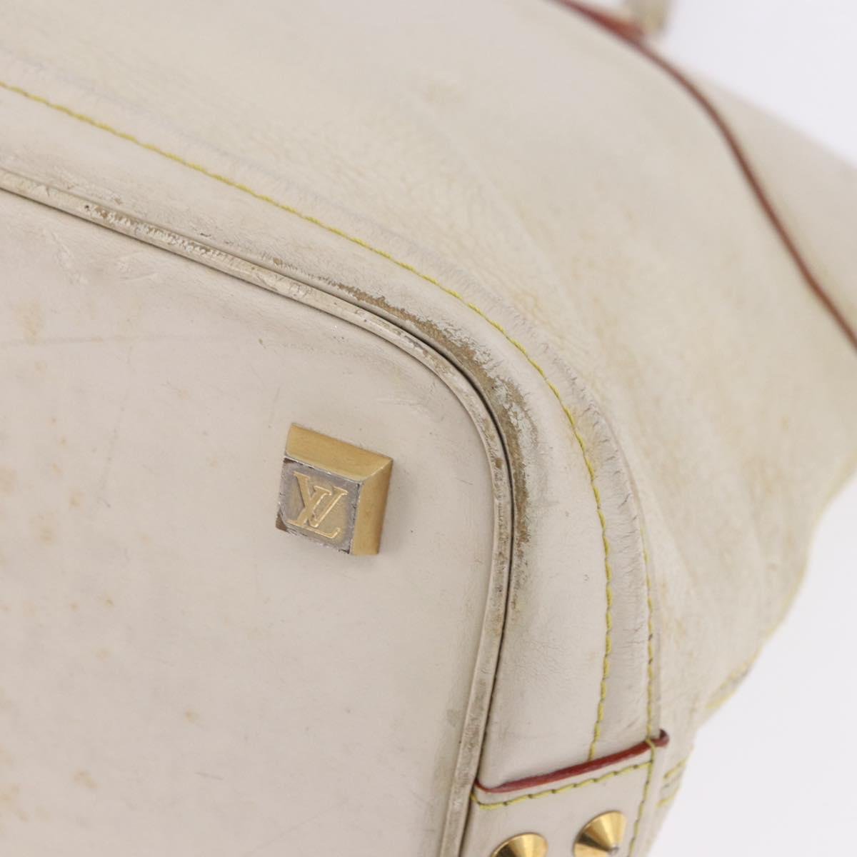 LOUIS VUITTON Suhari Rock It PM Hand Bag White M91887 LV Auth 195302
