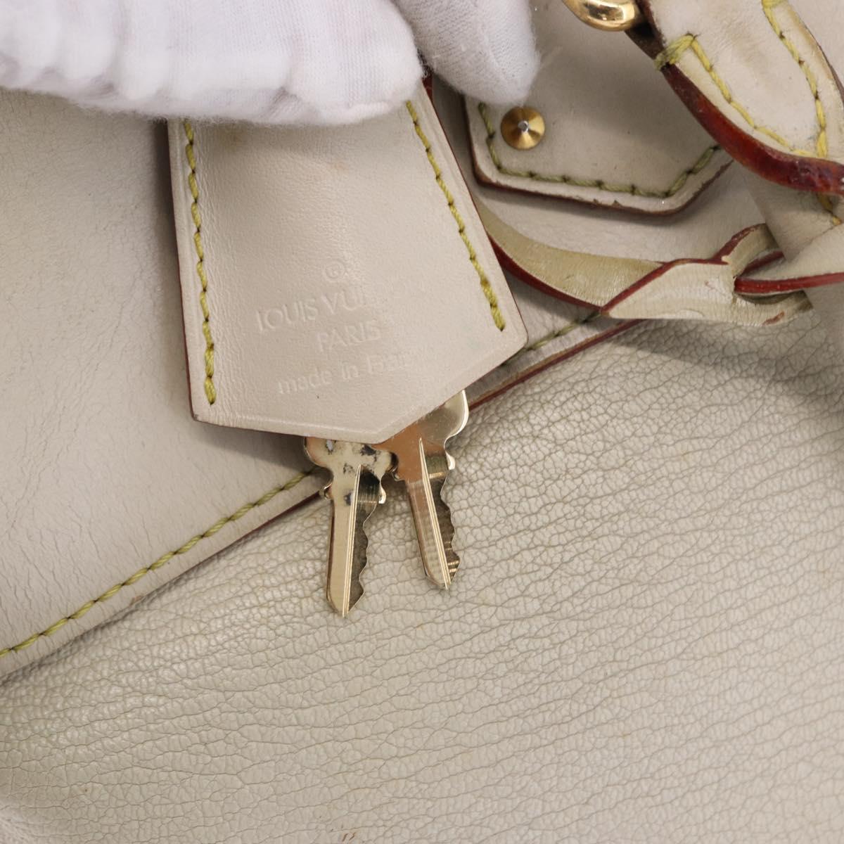 LOUIS VUITTON Suhari Rock It PM Hand Bag White M91887 LV Auth 195302