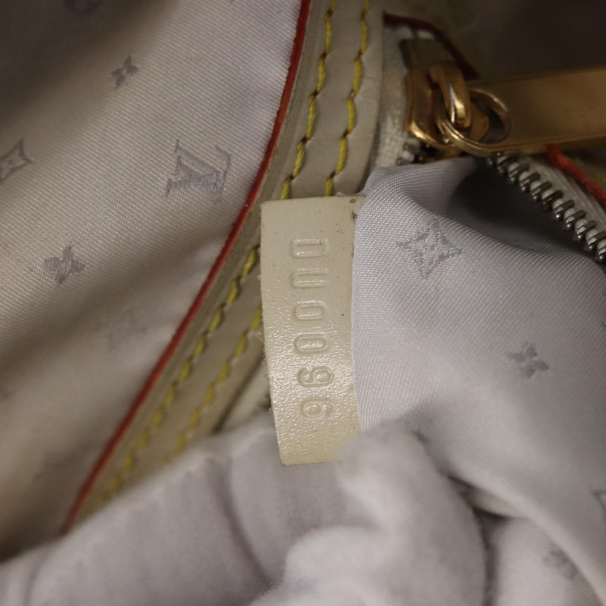 LOUIS VUITTON Suhari Rock It PM Hand Bag White M91887 LV Auth 195302